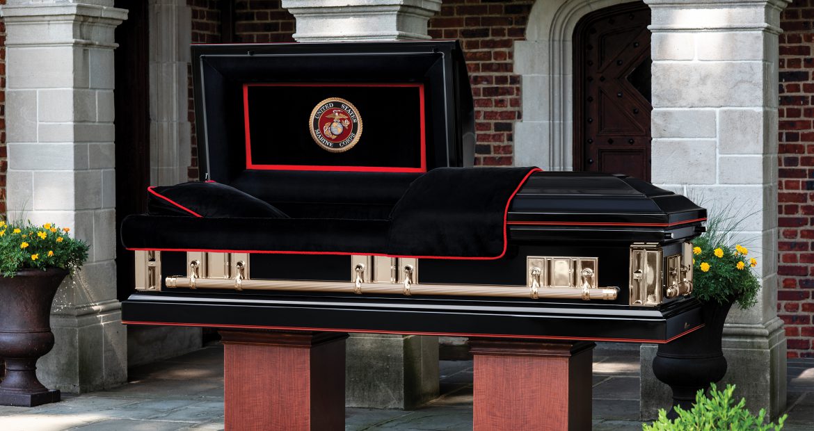 Batesville NO1 casket collection with military appliqué
