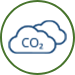 Blue emissions icon